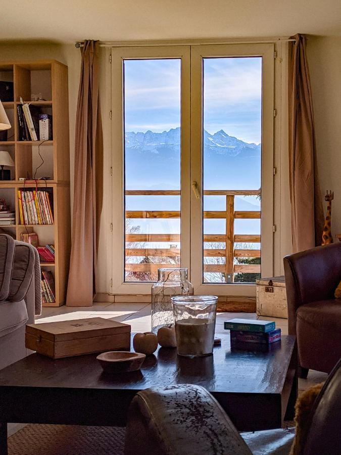 Maison Familiale En Montagne Avec Vue Merveilleuse Sur Le Massif De Belledonne Saint-Bernard  Exteriör bild