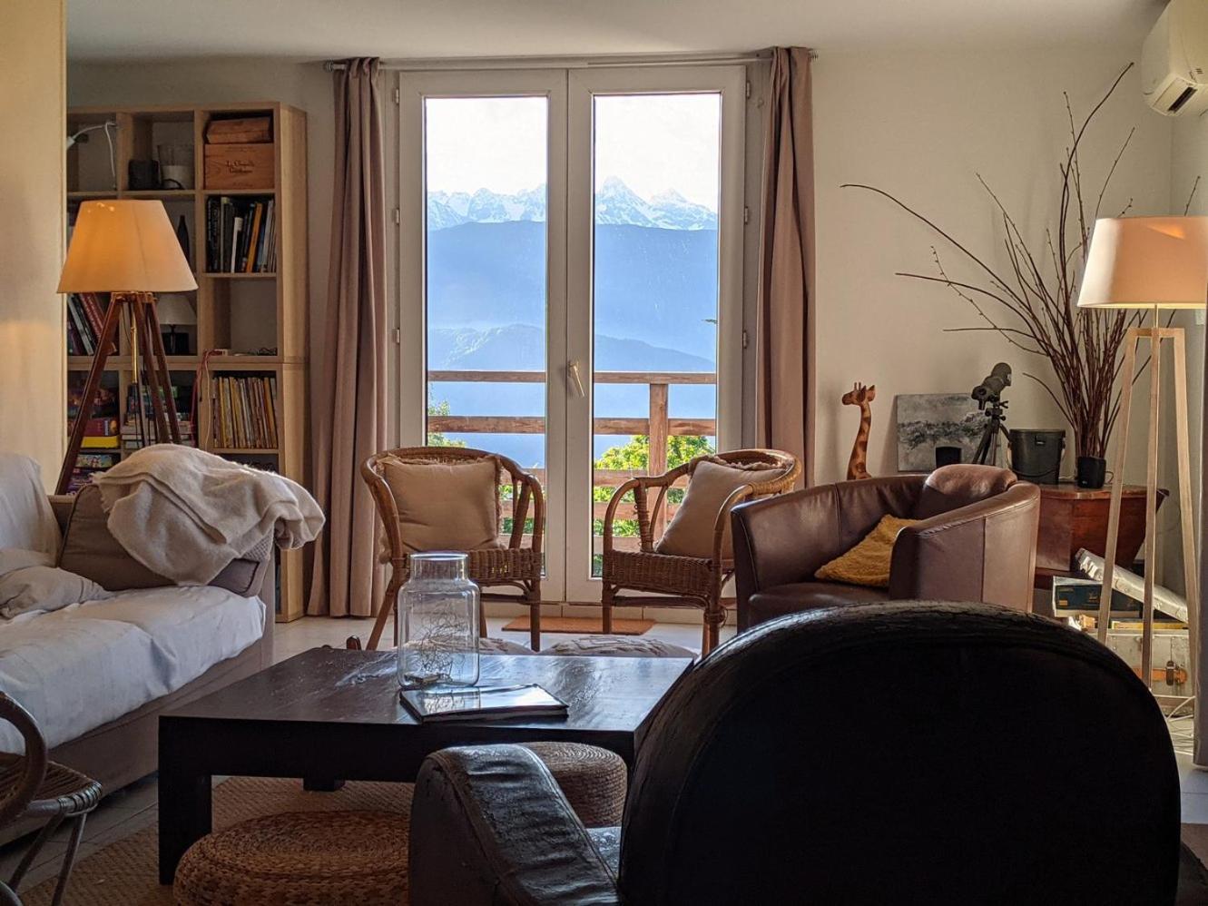 Maison Familiale En Montagne Avec Vue Merveilleuse Sur Le Massif De Belledonne Saint-Bernard  Exteriör bild