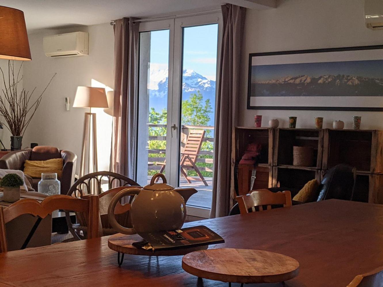 Maison Familiale En Montagne Avec Vue Merveilleuse Sur Le Massif De Belledonne Saint-Bernard  Exteriör bild